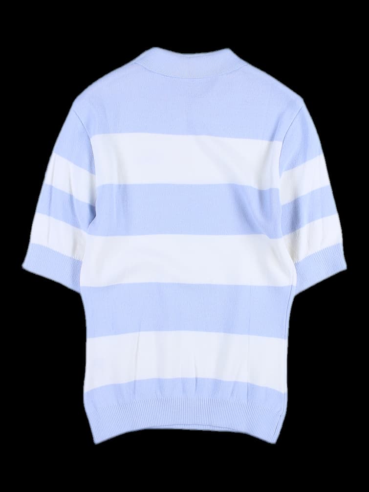 [여성] 니트 반팔 카라 티