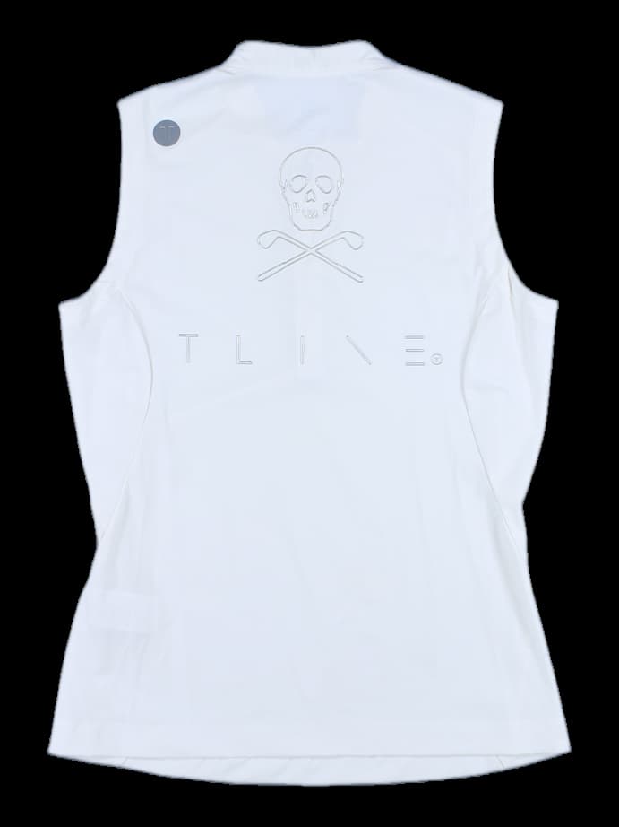 [여성] 반집업 민소매 티