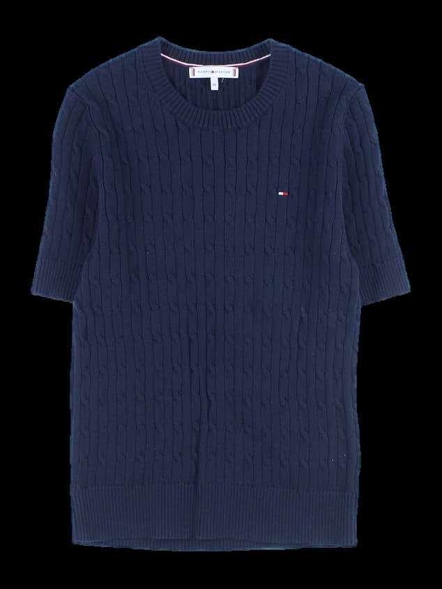 여성 니트 반팔 티