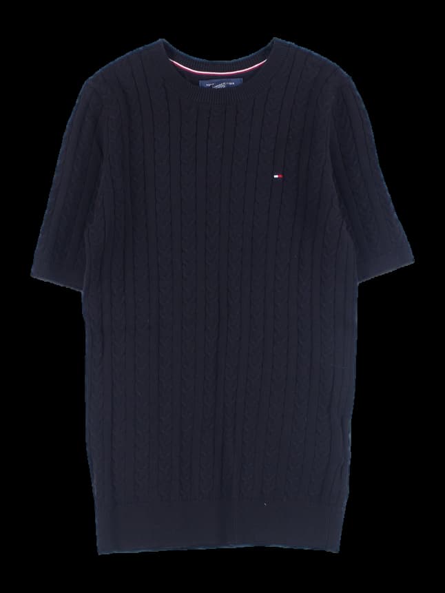 여성 니트 반팔 티