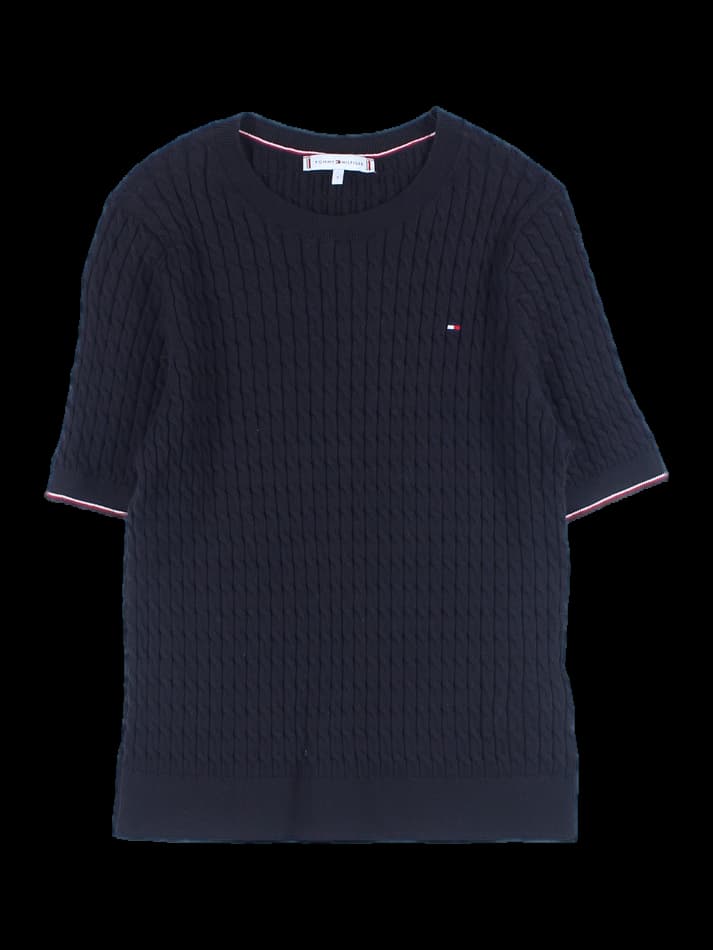 여성 니트 반팔 티