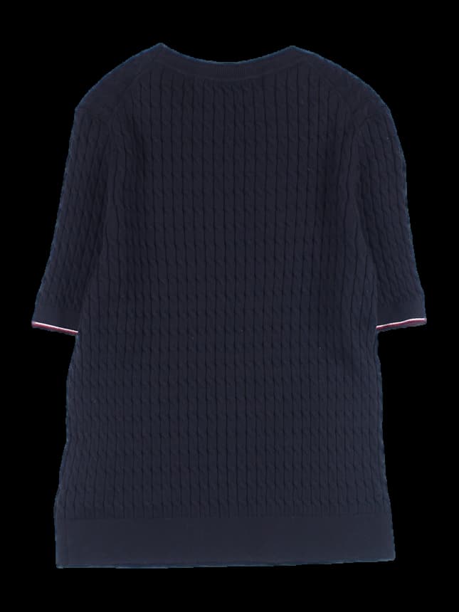 여성 니트 반팔 티