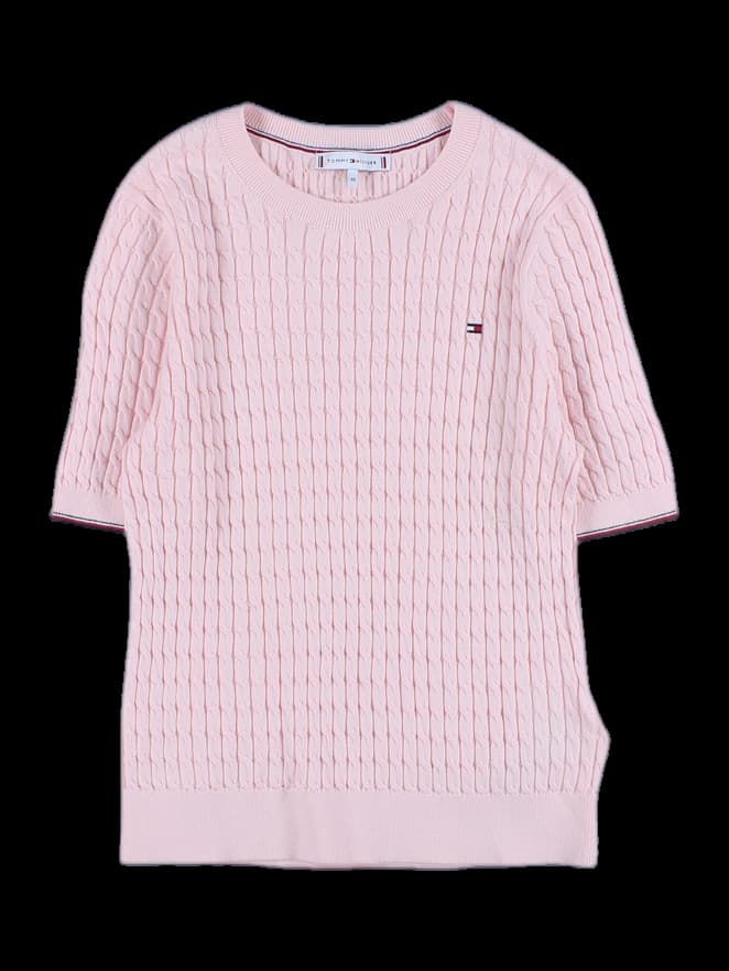 여성 니트 반팔 티