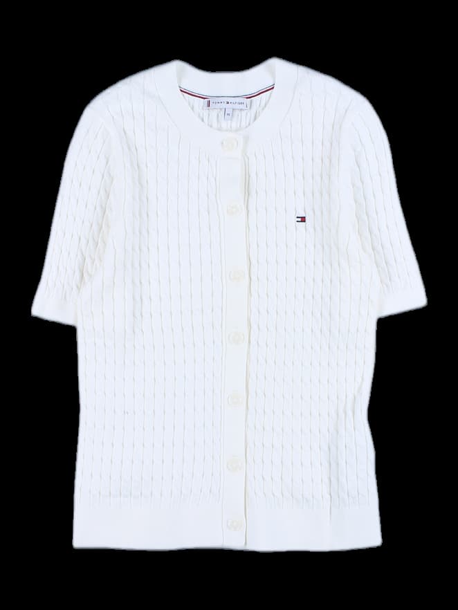 여성 니트 반팔 가디건