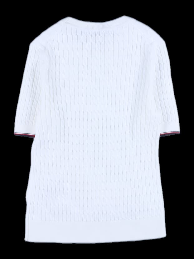 여성 니트 반팔 티