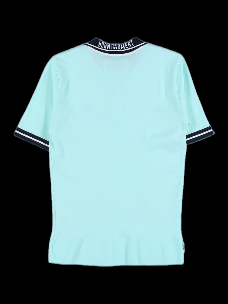 여성 니트 반팔 카라 티