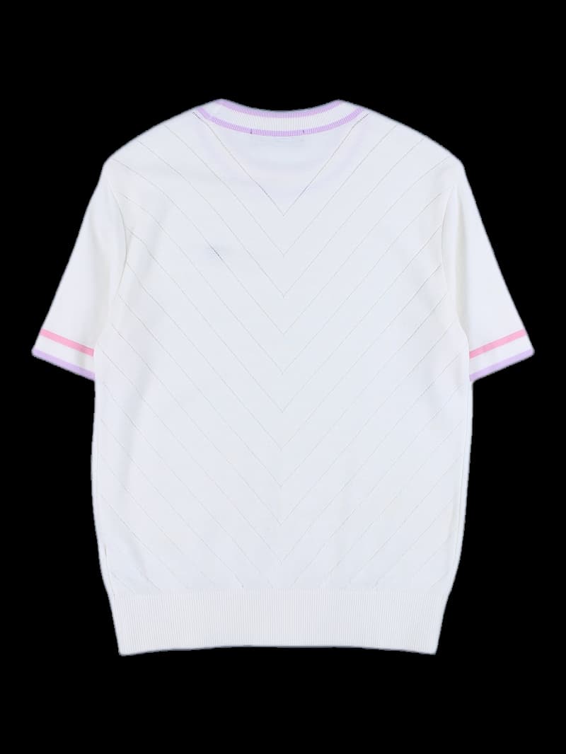 여성 니트 반팔 티