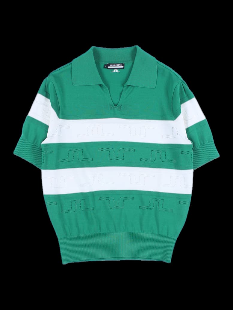 여성 니트 반팔 카라 티