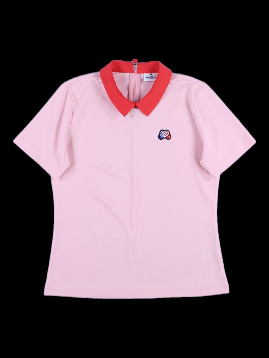 여성 반팔 카라티