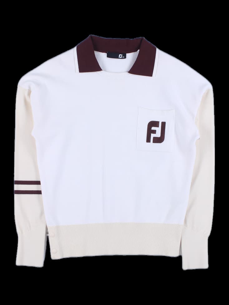 여성 니트 긴팔 카라 티