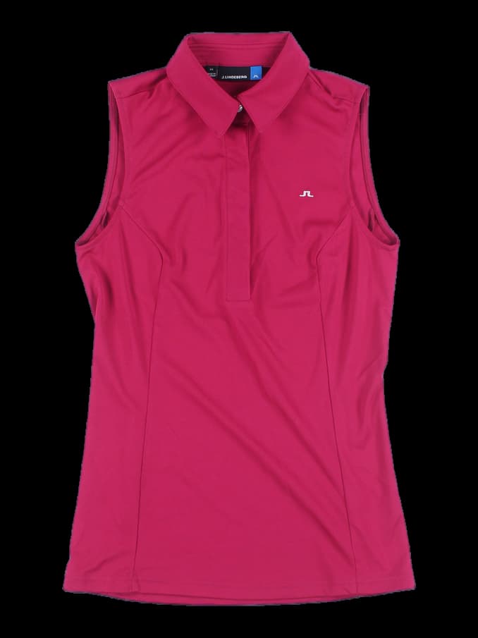 여성 민소매 카라 티