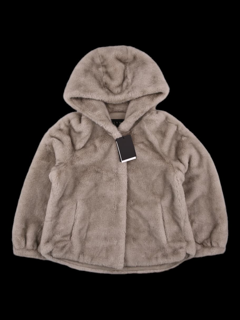 여성 후드 털 코트