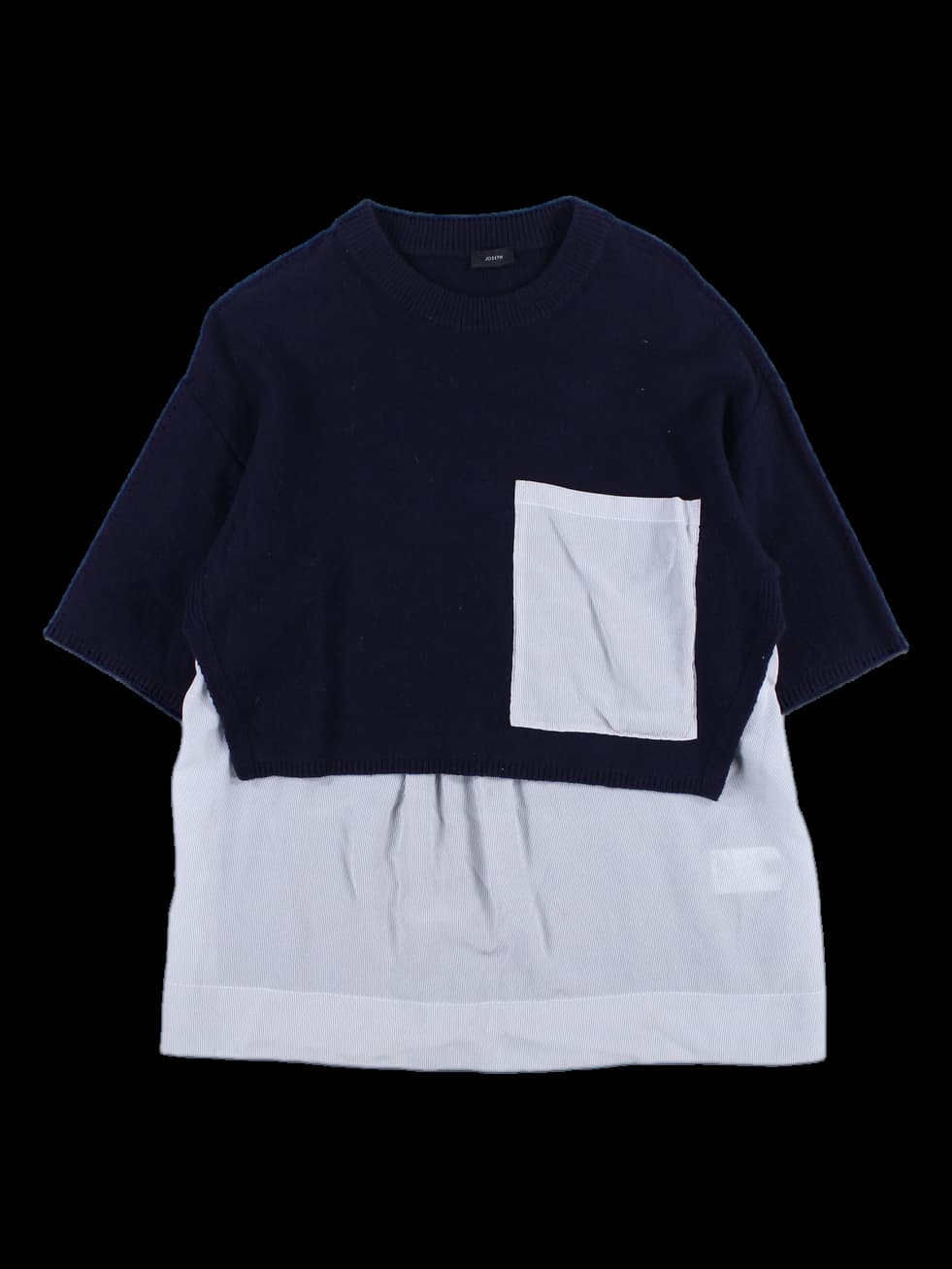 여성 니트 반팔 티