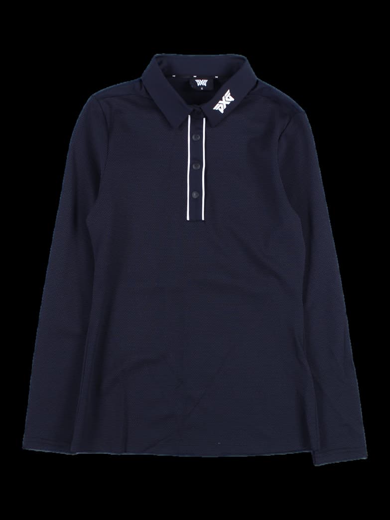 여성 긴팔 카라 티