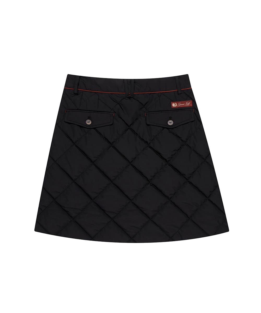 퀼팅 포인트 패딩 큐롯(BLACK)