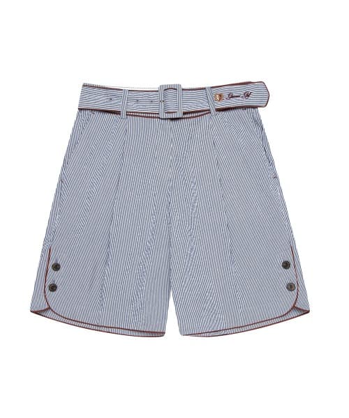 서커 스트라이프 하프 팬츠(NAVY)