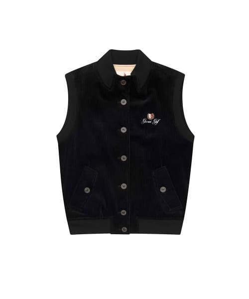 코듀로이 베스트 점퍼 우먼(BLACK)