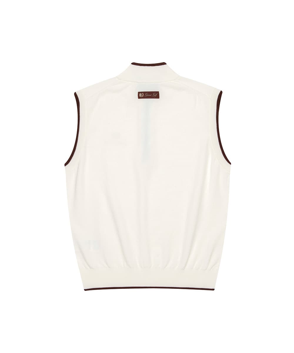 하프 집업 베스트 우먼(IVORY)