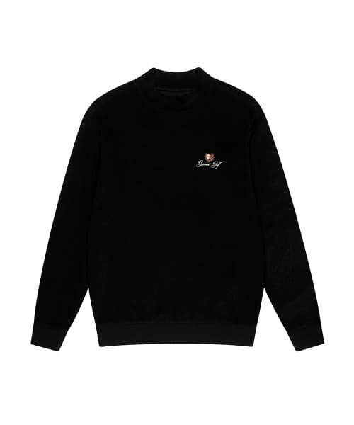 [남성] 하이넥 기모 블루종 티셔츠 맨(BLACK)