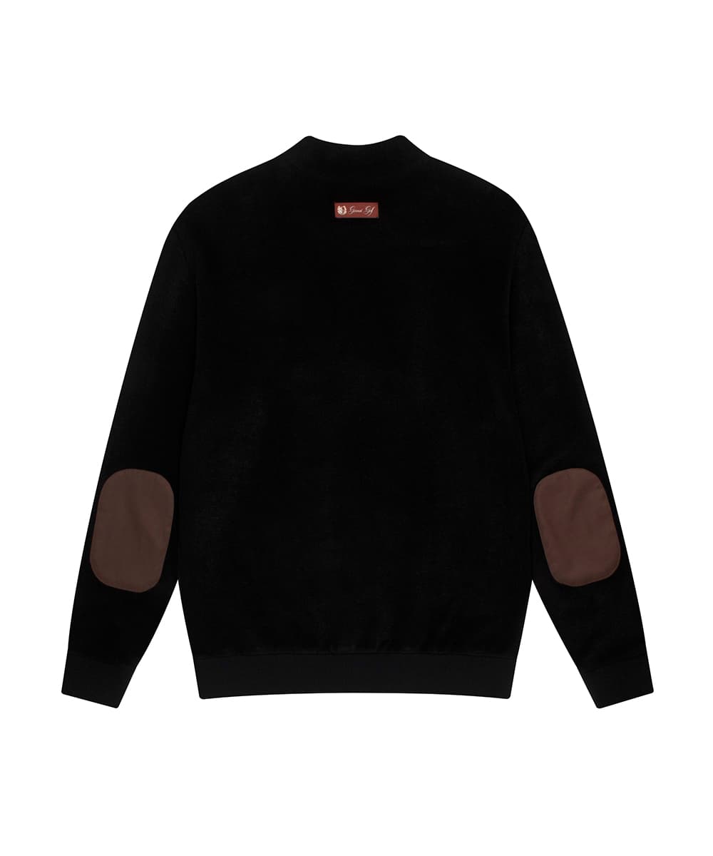 [남성] 하이넥 기모 블루종 티셔츠 맨(BLACK)