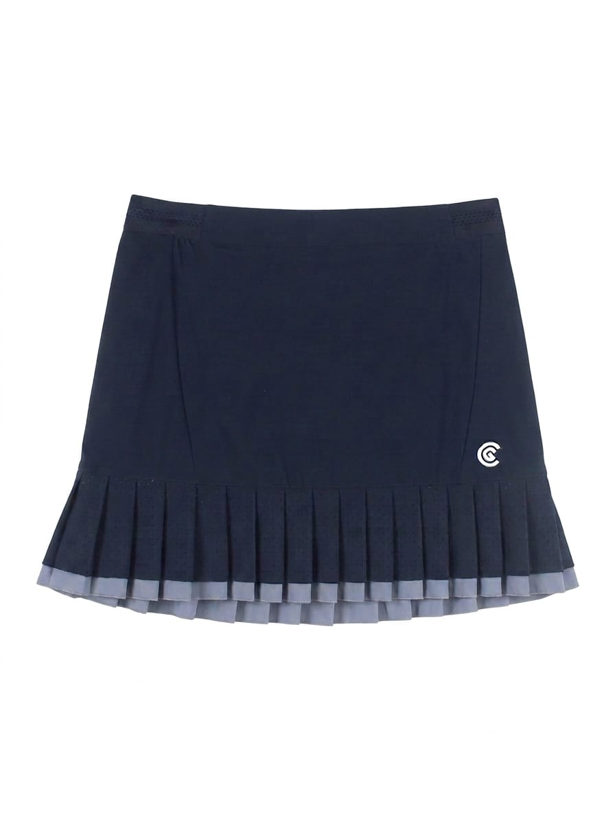 하단 스몰 도트 펀칭 미니 스커트