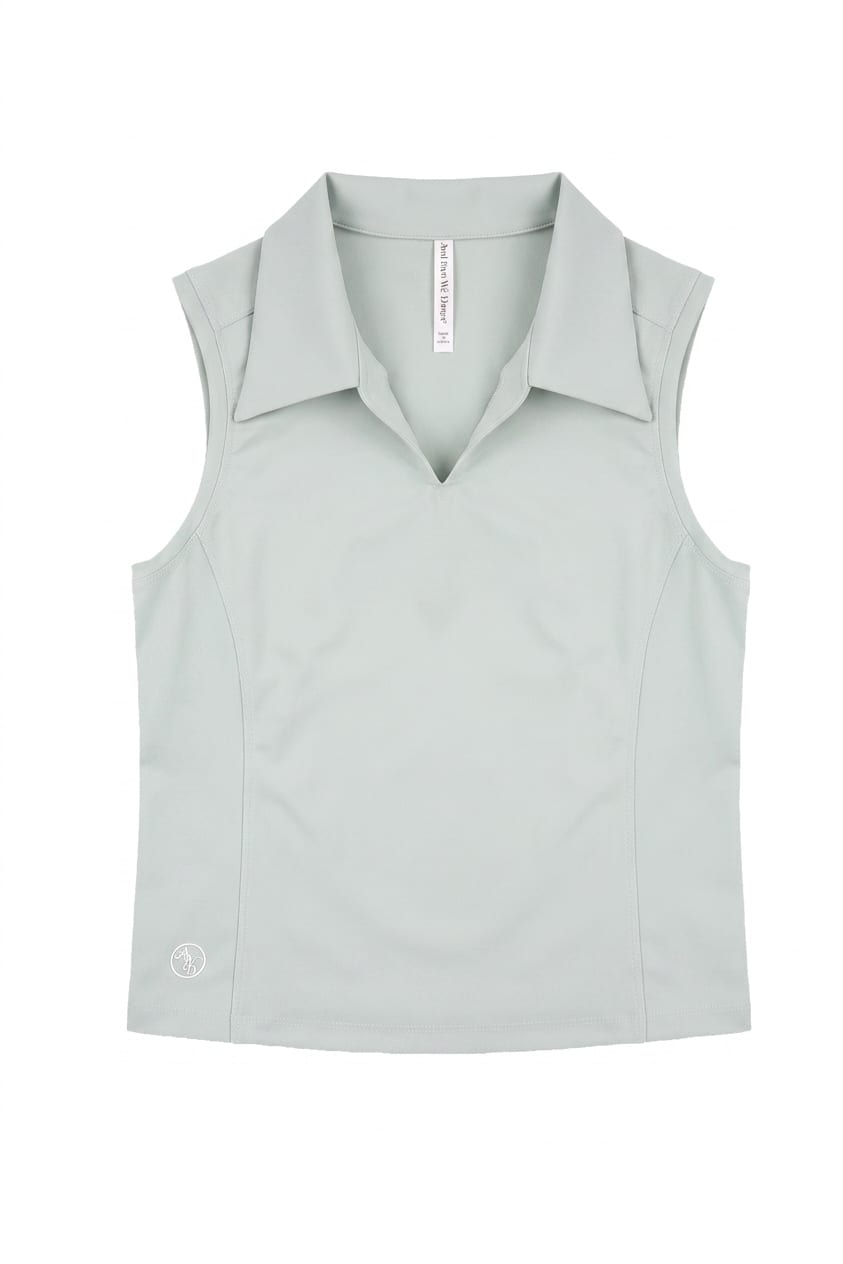 카라 브이넥 슬리브리스