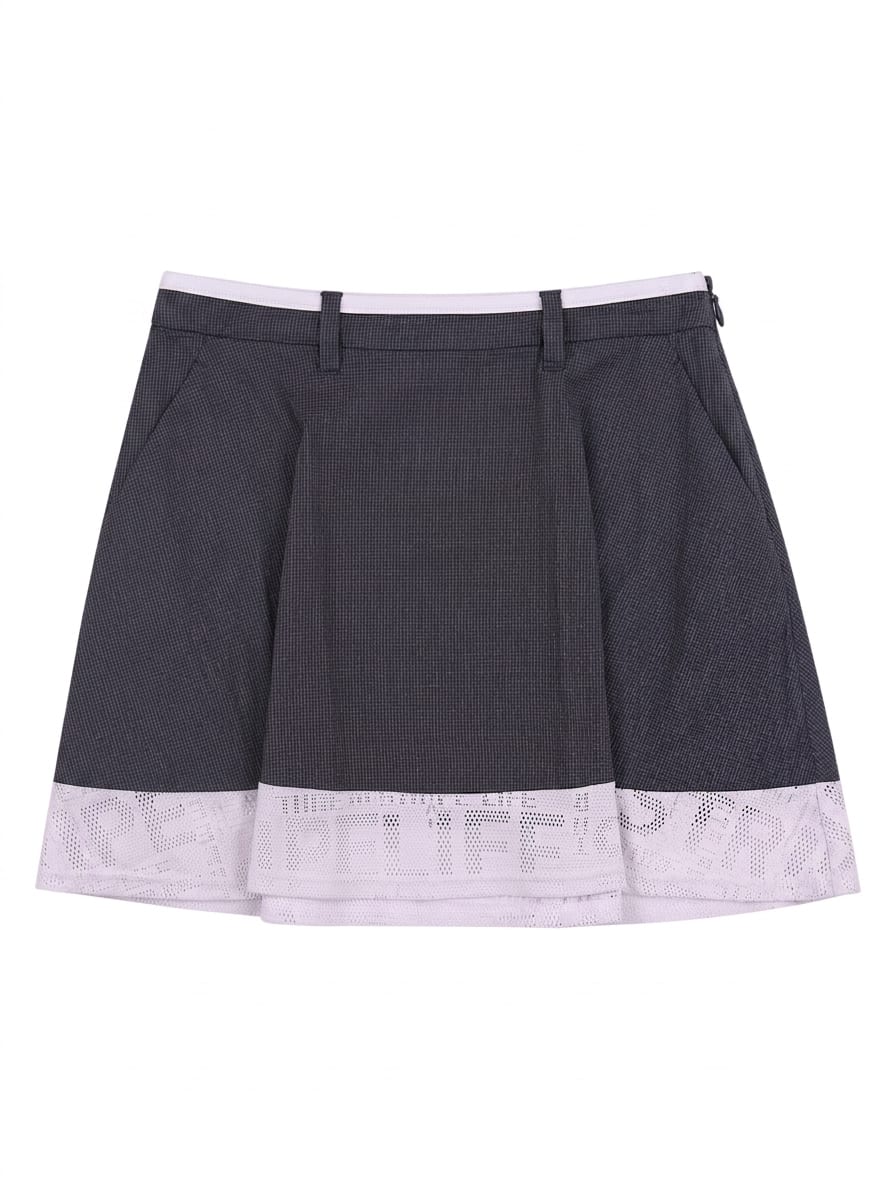 펀칭 플레어 스커트