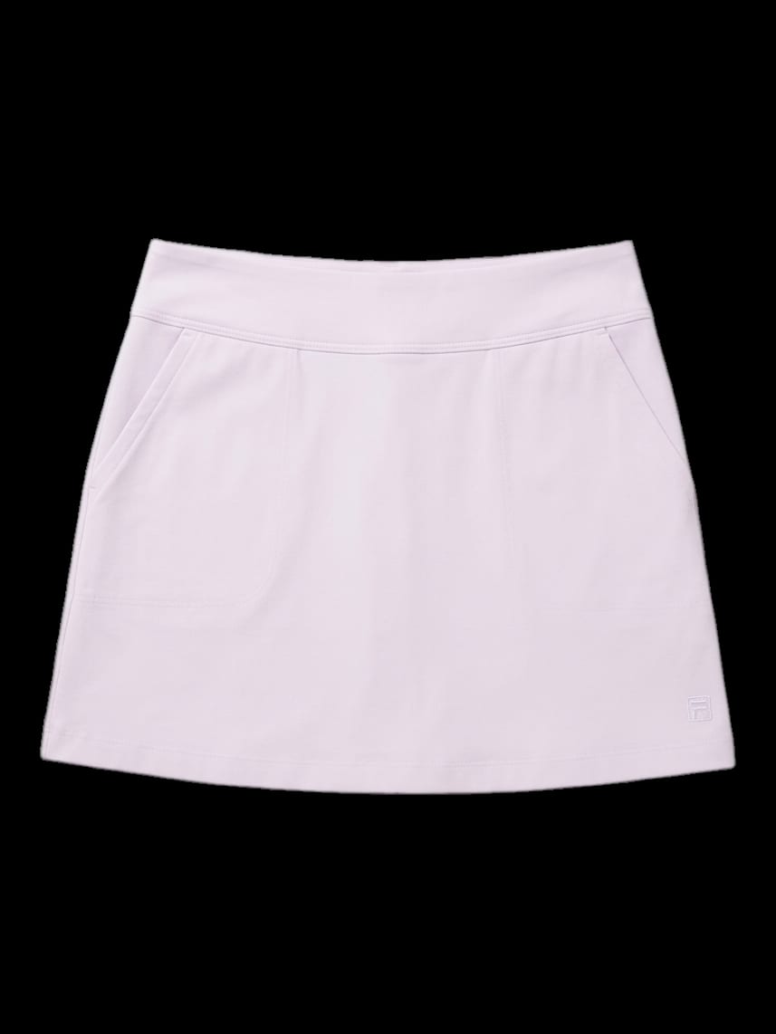 화이트 솔리드 베이직 스커트