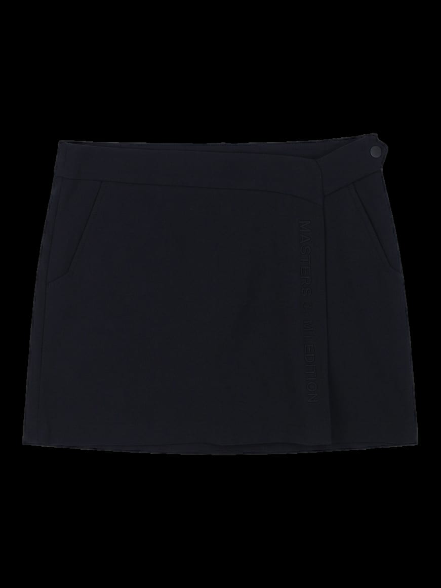 블랙 랩 디자인 미니 스커트
