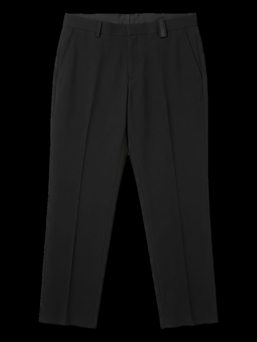 블랙 베이직 롱 팬츠
