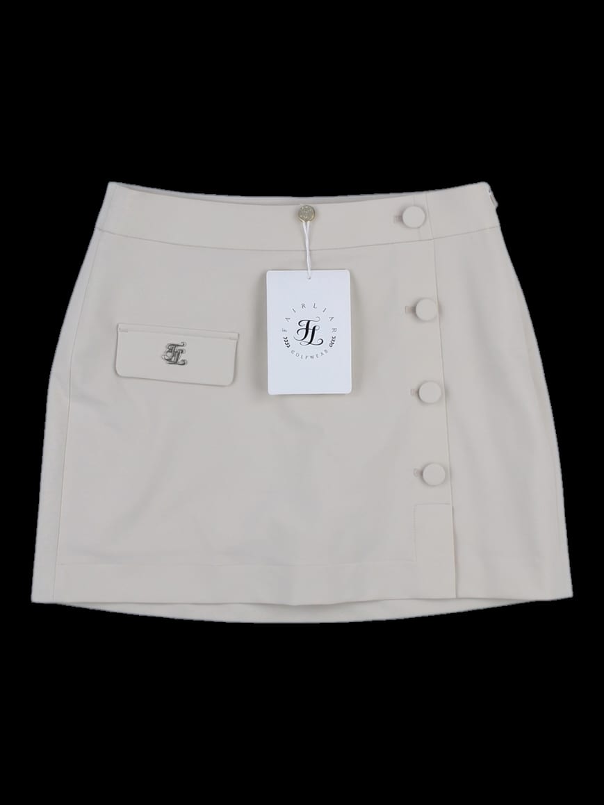 베이지 무지 미니 스커트