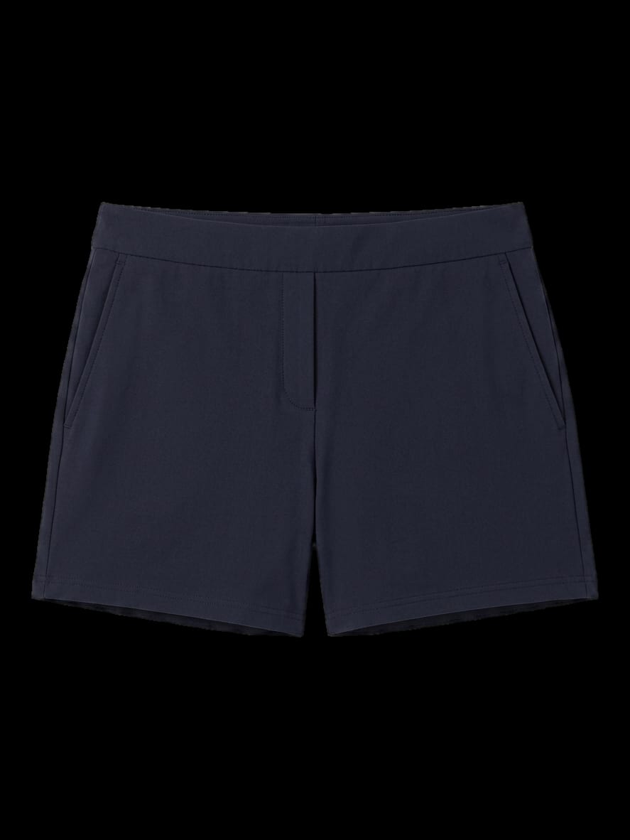 블랙 솔리드 하프 팬츠