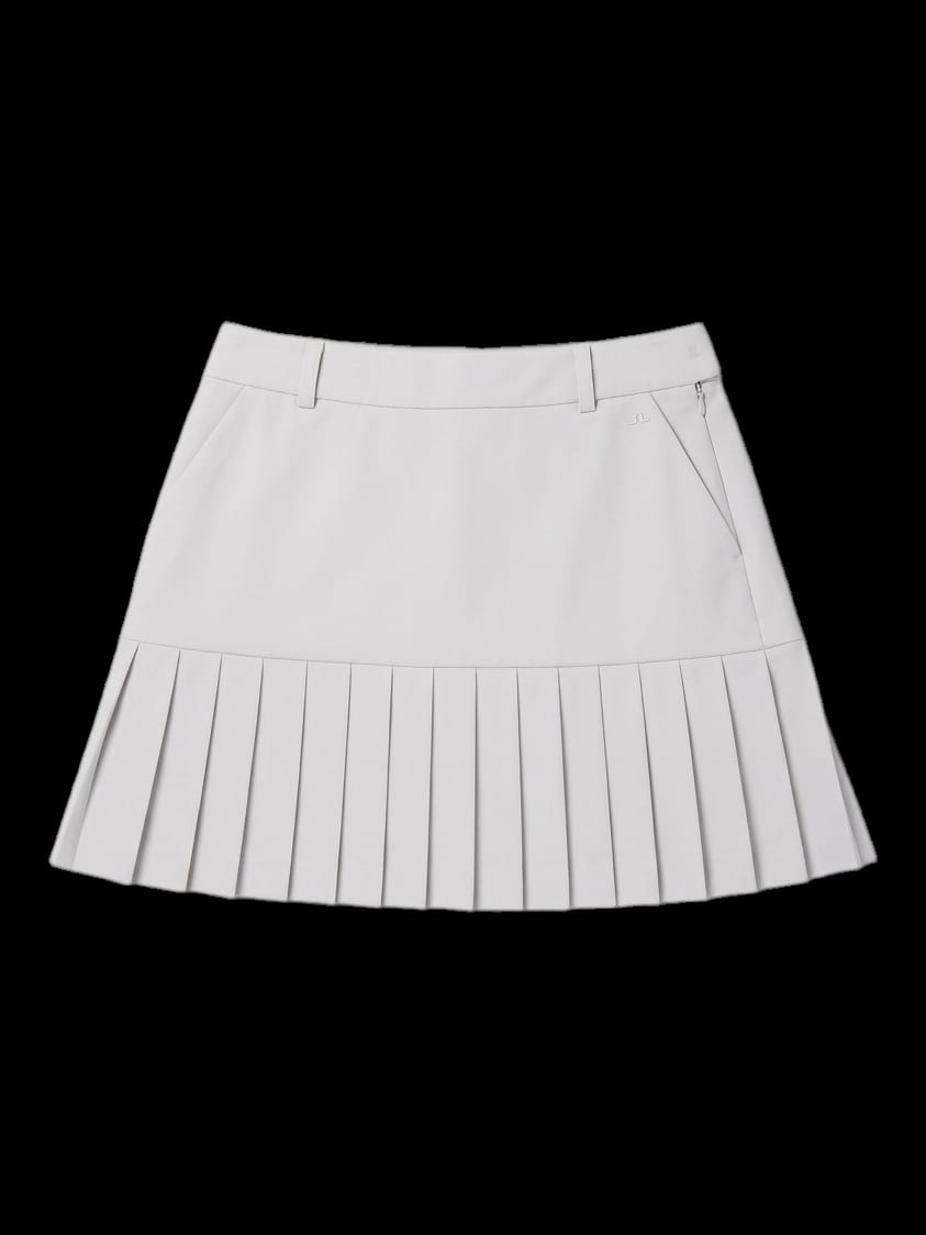 아이보리 하단 플리츠 스커트