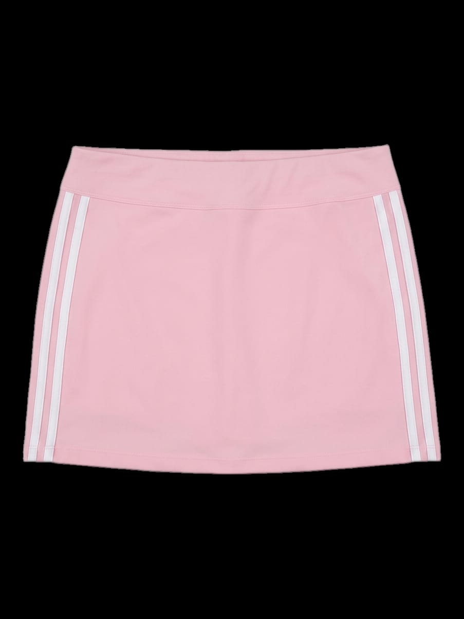 핑크 사이드 스트라이프 미니 스커트