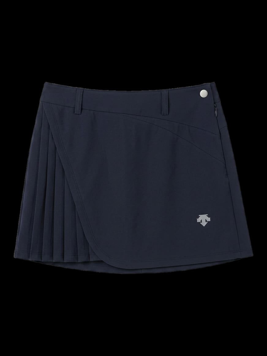 블랙 랩 디자인 A라인 스커트