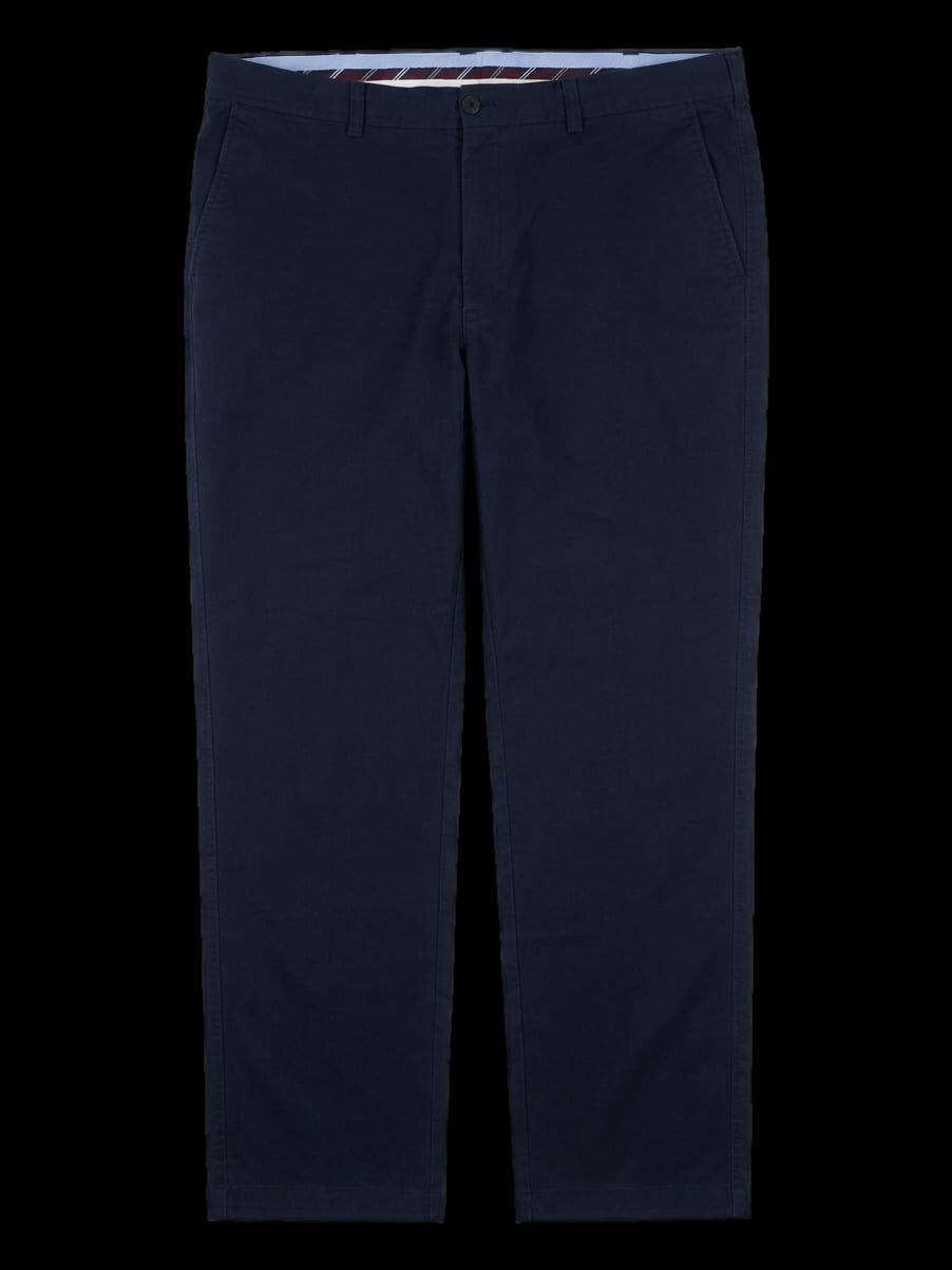 블랙 솔리드 면 롱바지