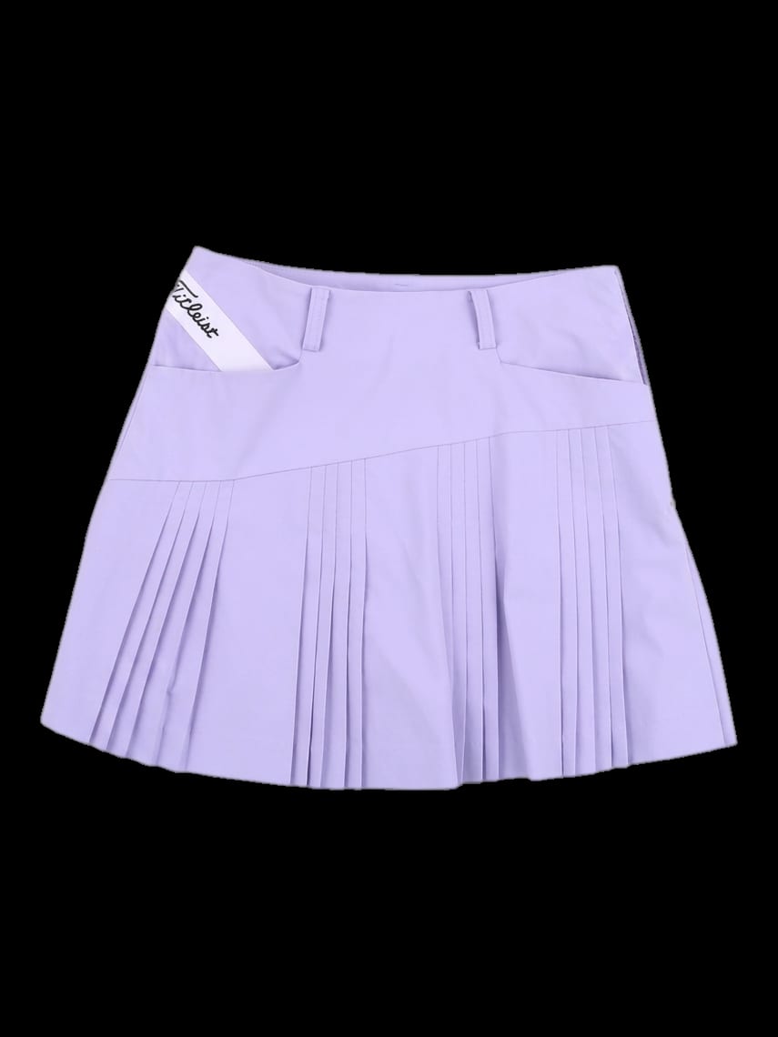 연보라 플리츠 미니 스커트