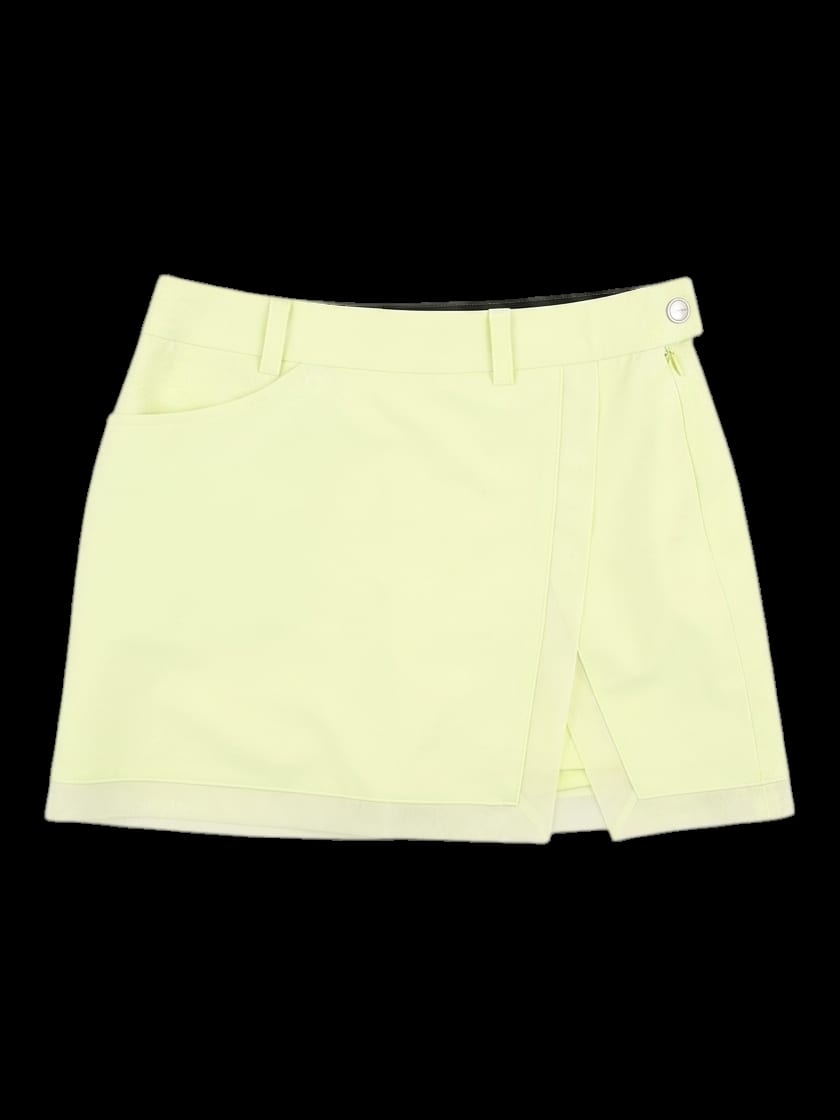 라임 랩 디테일 미니 스커트