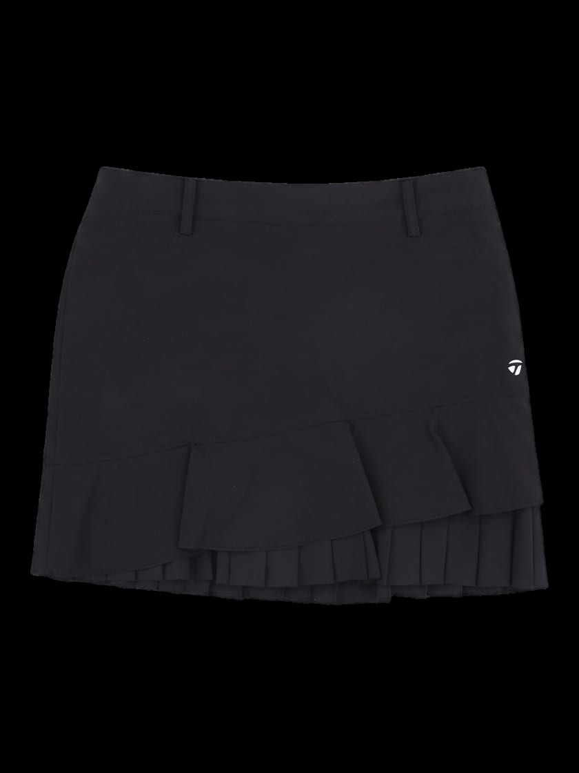 블랙 플리츠 미니 스커트