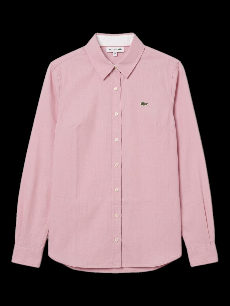 핑크 옥스퍼드 솔리드 긴팔 셔츠