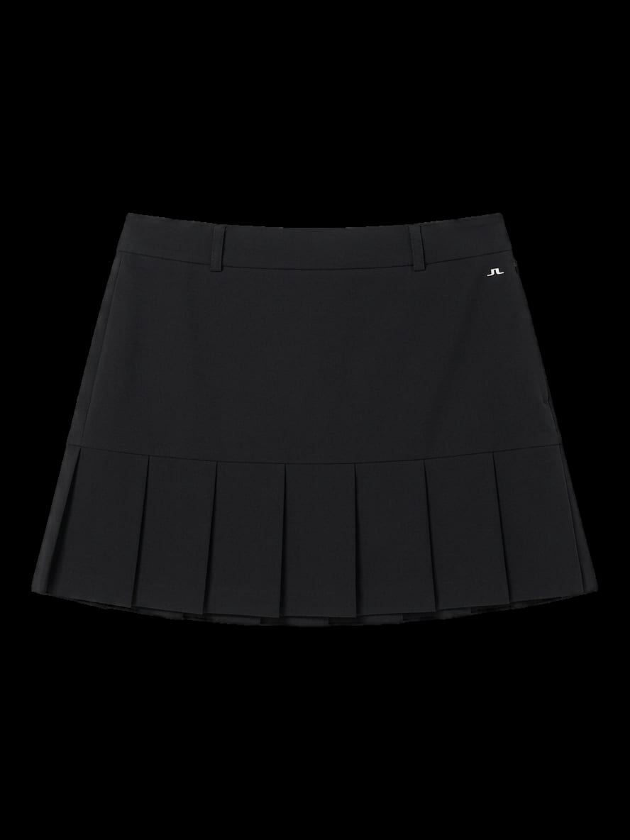 블랙 플리츠 미니 스커트