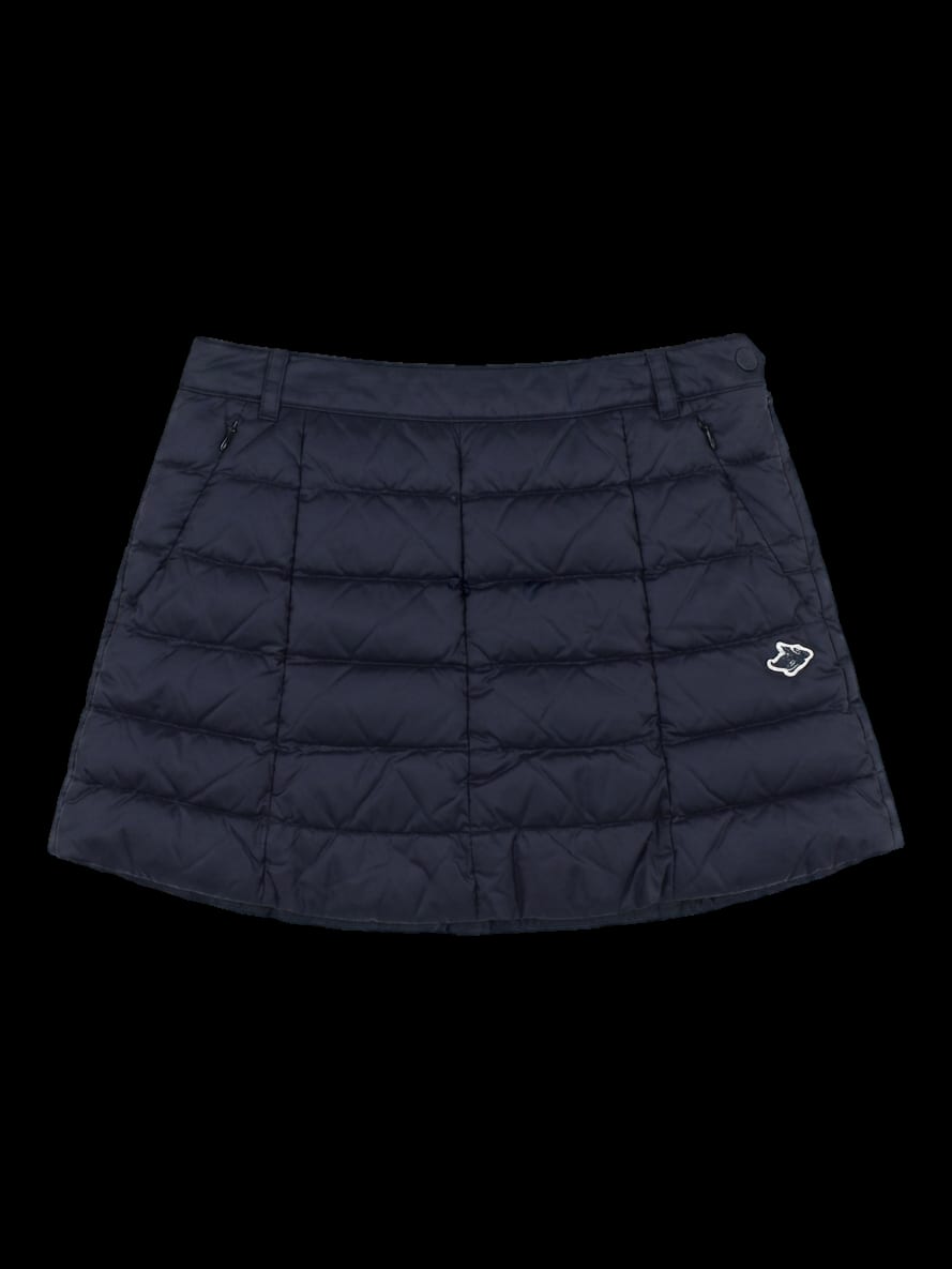 블랙 퀼팅 다운 스커트