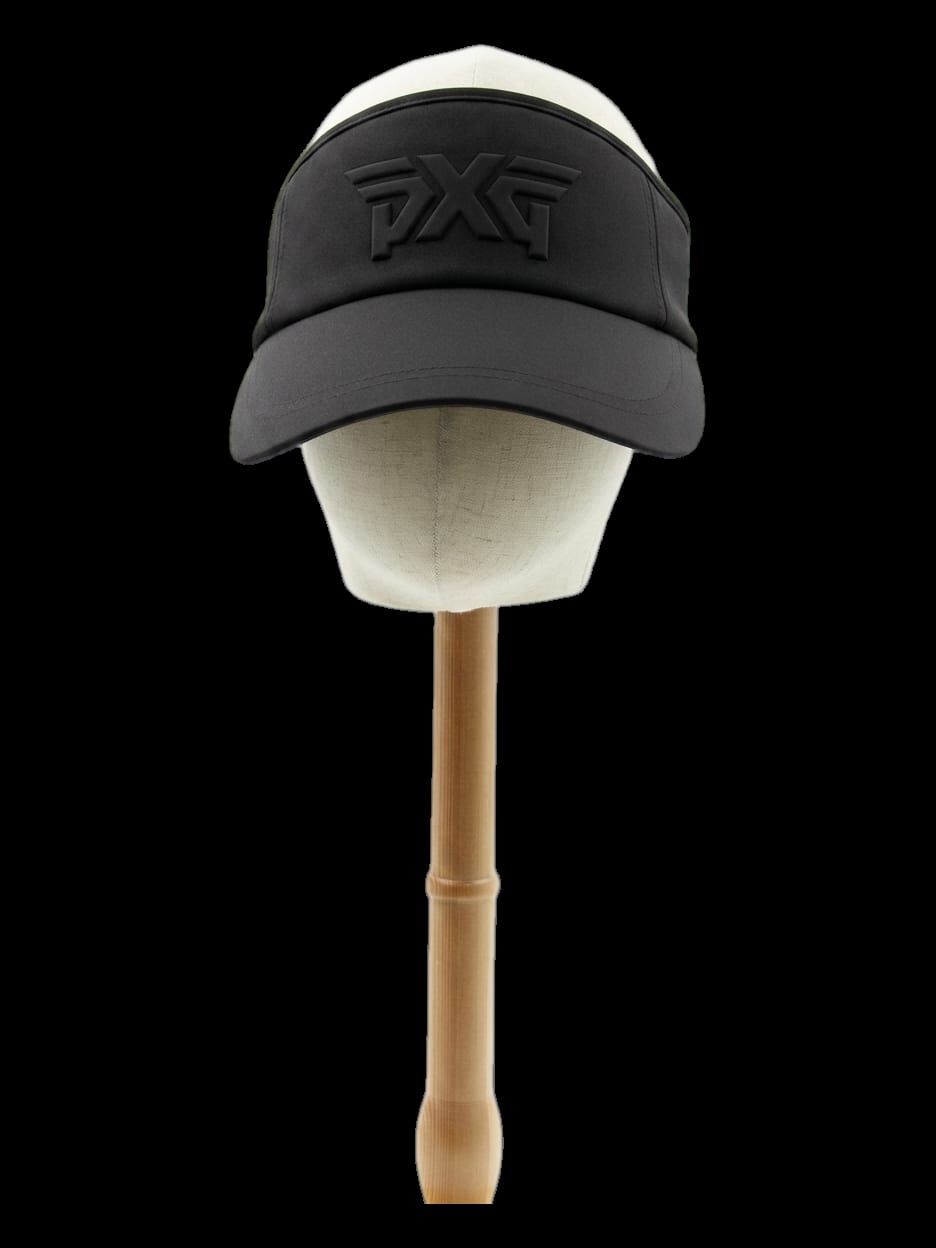 블랙 로고 엠보 리본 썬바이저