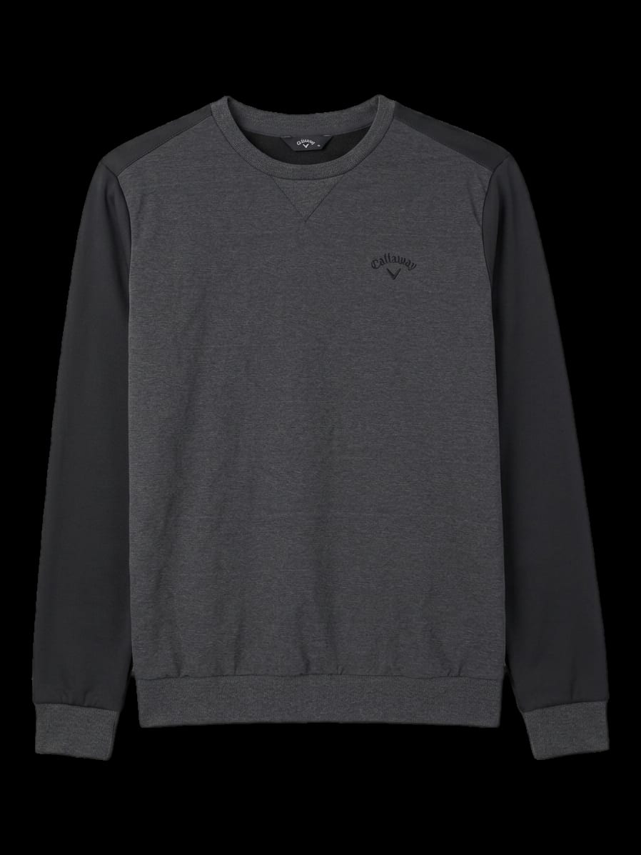 다크 그레이 블록 배색 긴팔 맨투맨 티셔츠