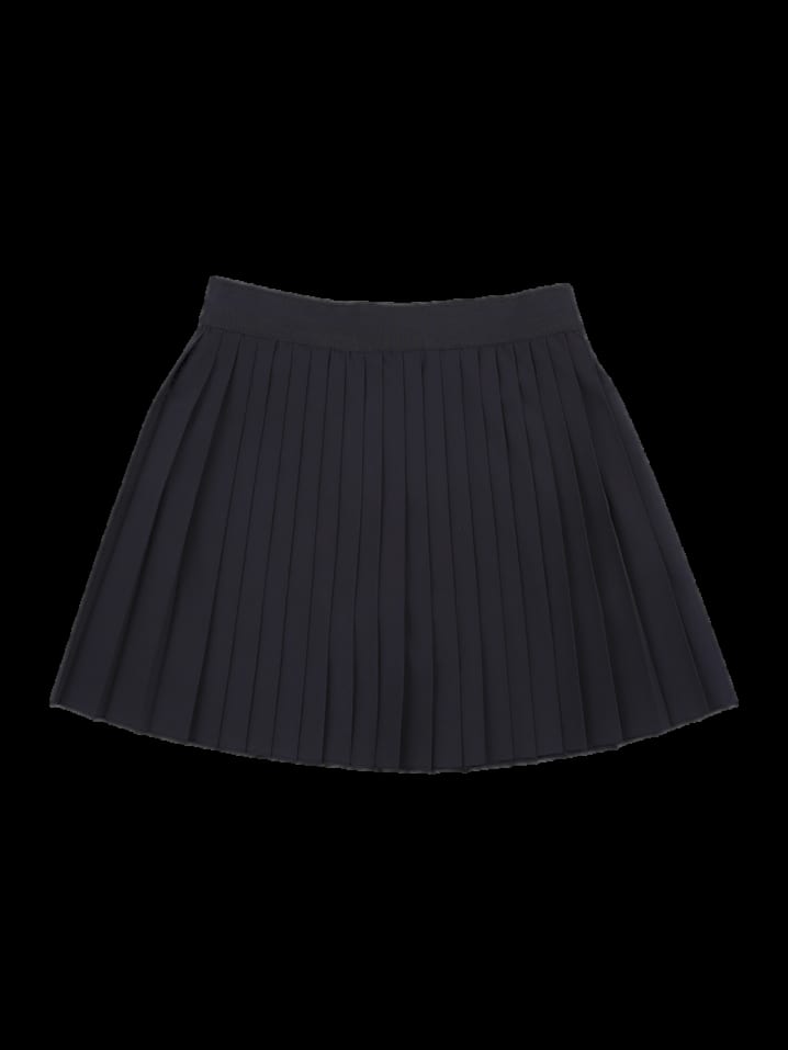블랙 플리츠 미니 스커트