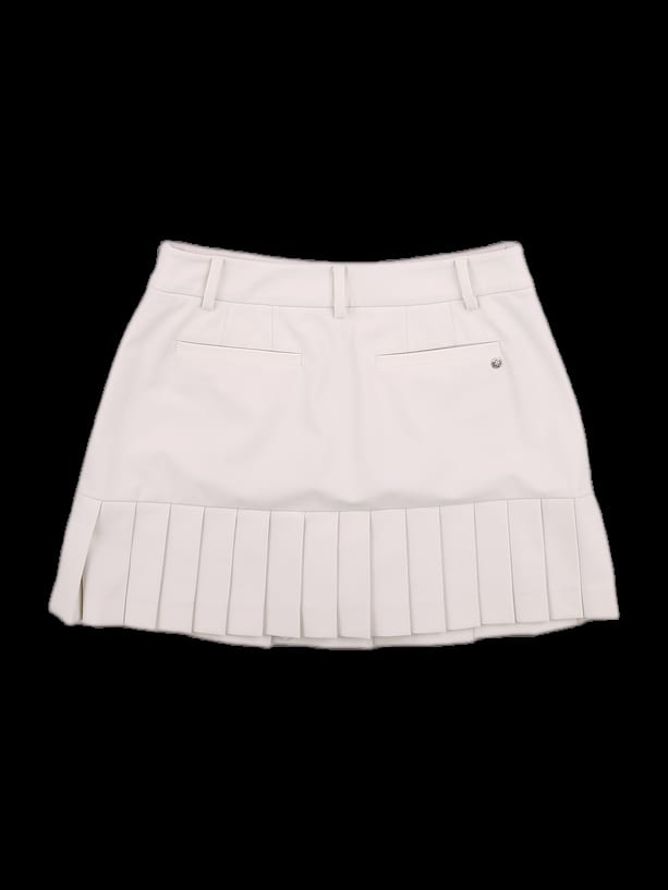 아이보리 플리츠 미니 스커트