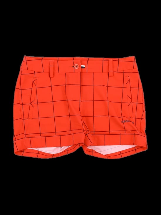 오렌지 체크 숏 팬츠