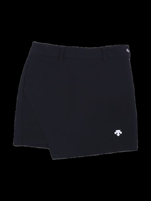 블랙 비대칭 H라인 큐롯 스커트