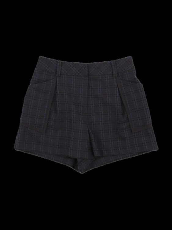 블랙 체크 숏 팬츠