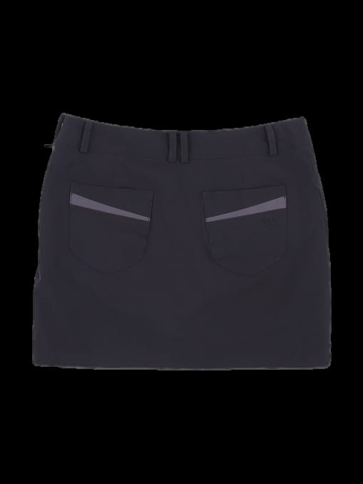 블랙 솔리드 미니 스커트